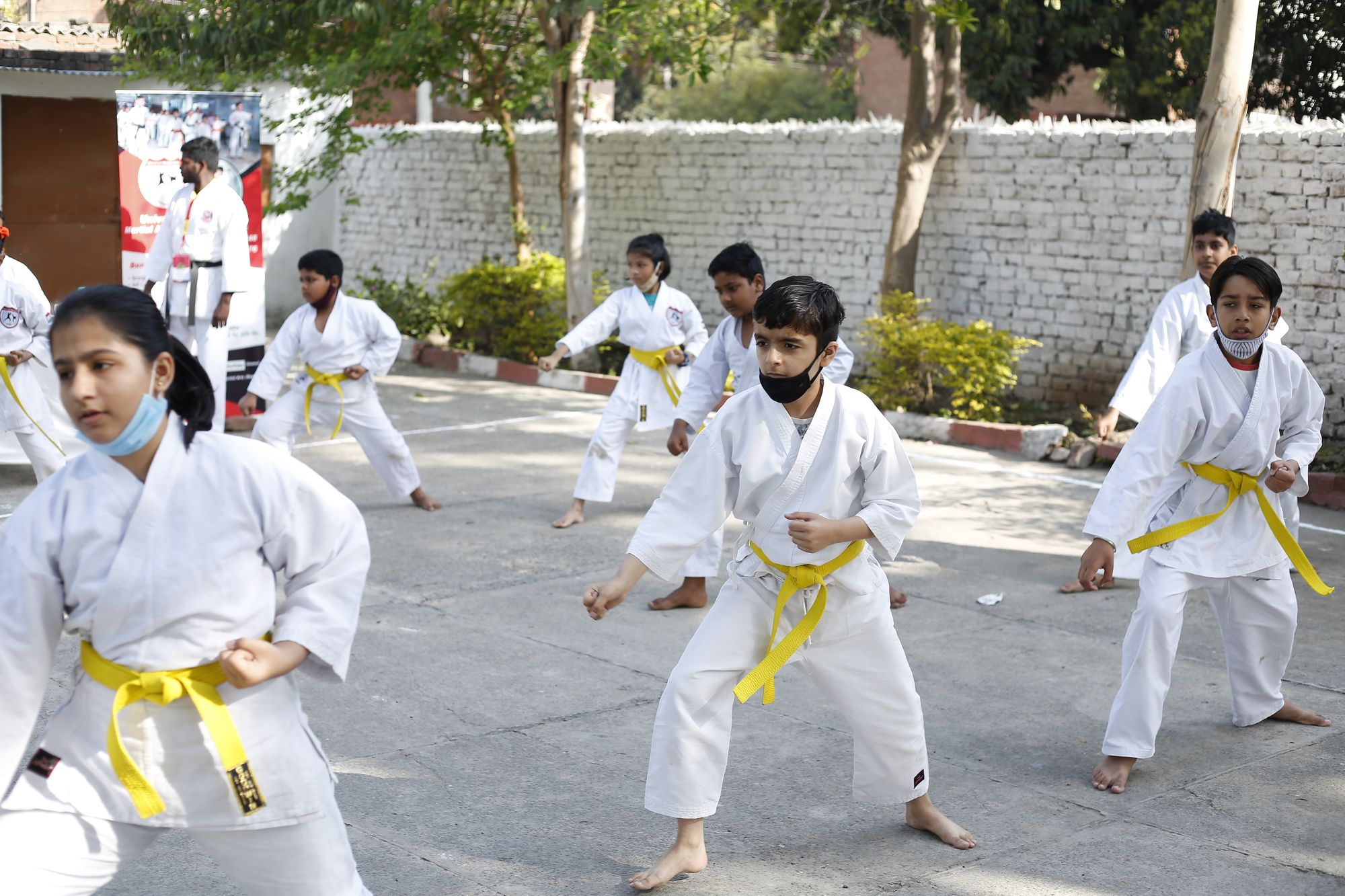 Shotokan Karate Belt Grading Test and Camp at Gyandeep School Sector 20-C, Chandigarh 13-03-2022.