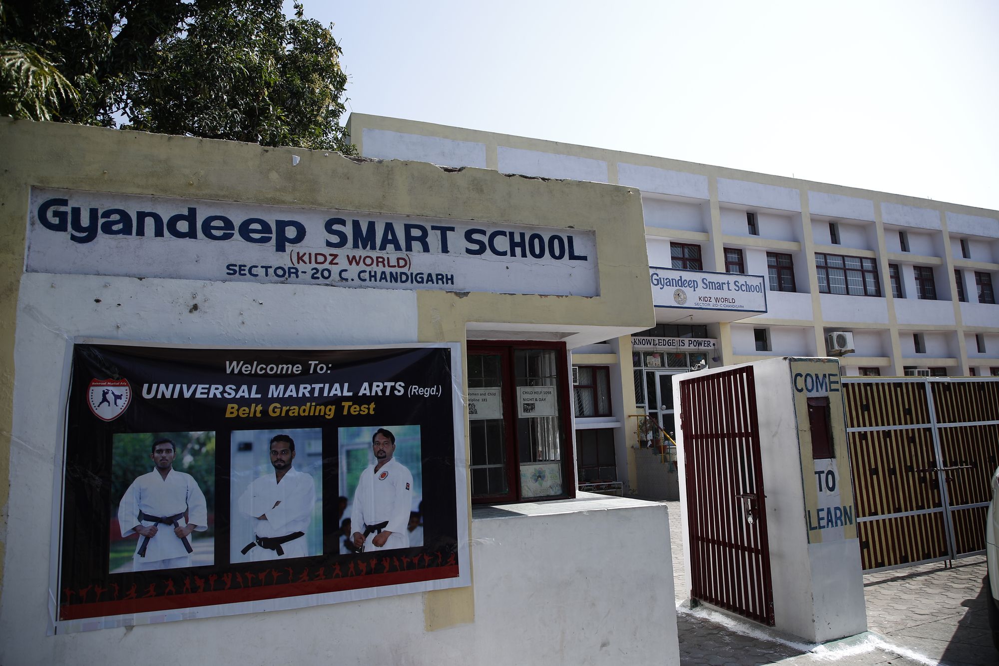 Shotokan Karate Belt Grading Test and Camp at Gyandeep School Sector 20-C, Chandigarh 13-03-2022.