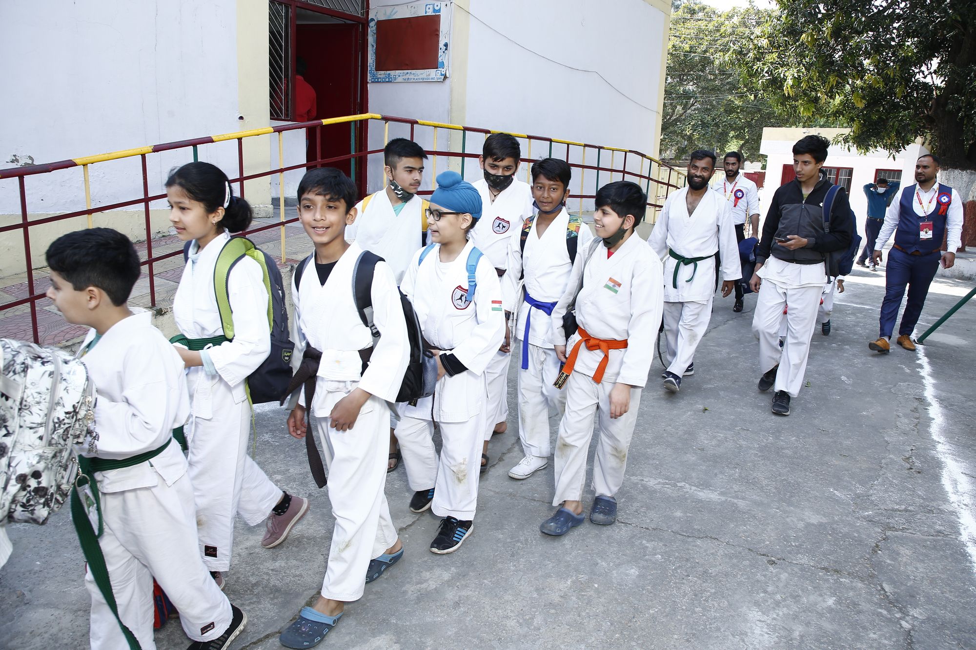 Shotokan Karate Belt Grading Test and Camp at Gyandeep School Sector 20-C, Chandigarh 13-03-2022.