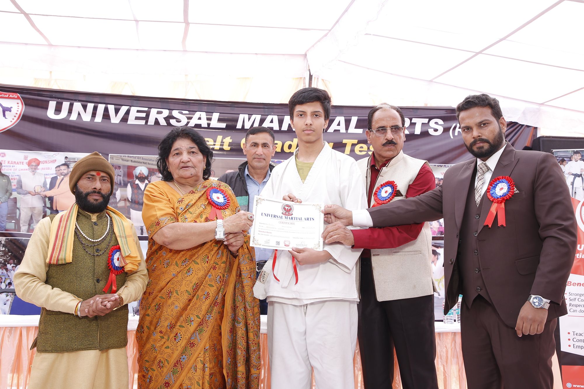 Shotokan Karate Belt Grading Test and Camp at Gyandeep School Sector 20-C, Chandigarh 13-03-2022.