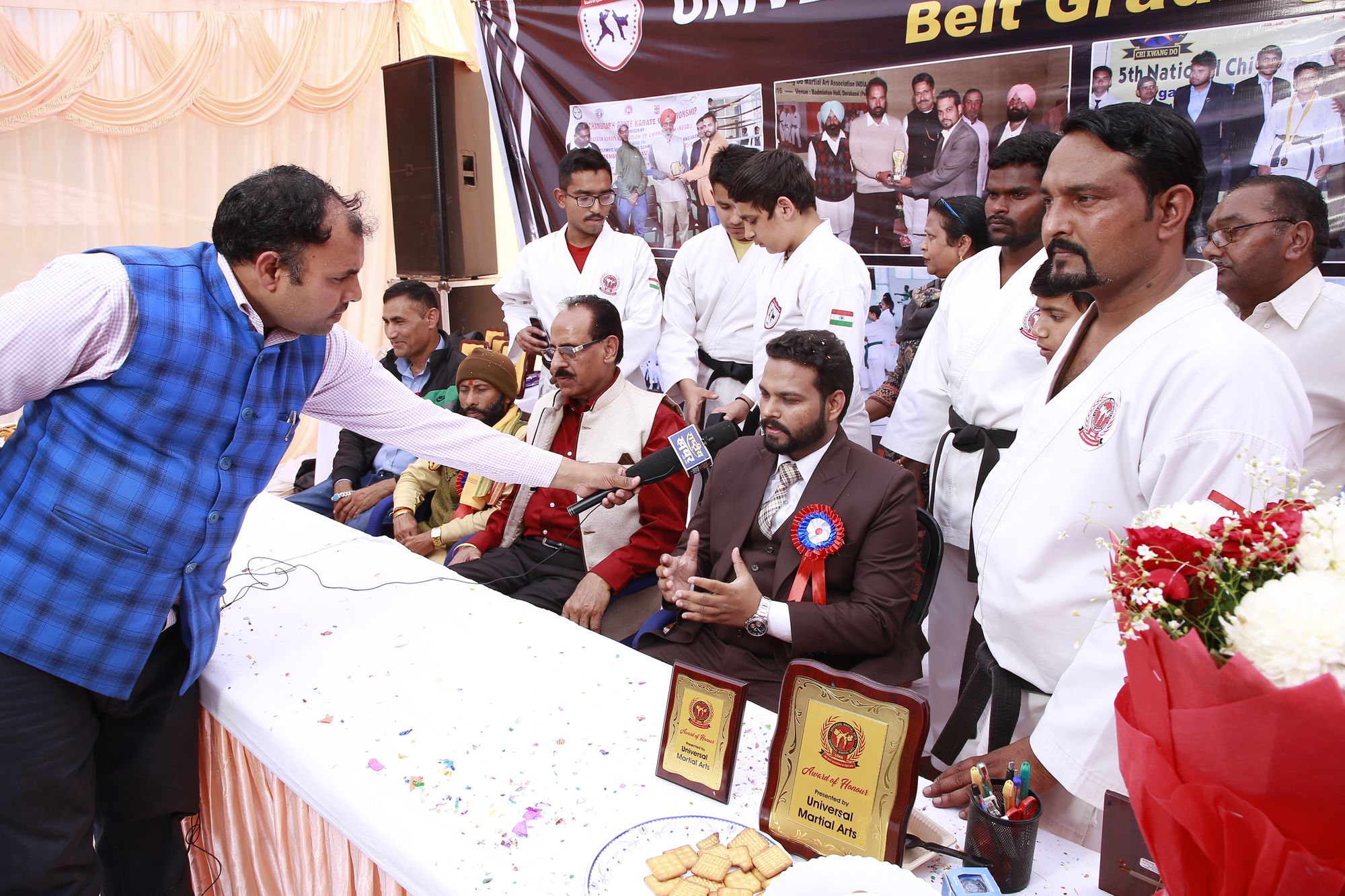 Shotokan Karate Belt Grading Test and Camp at Gyandeep School Sector 20-C, Chandigarh 13-03-2022.