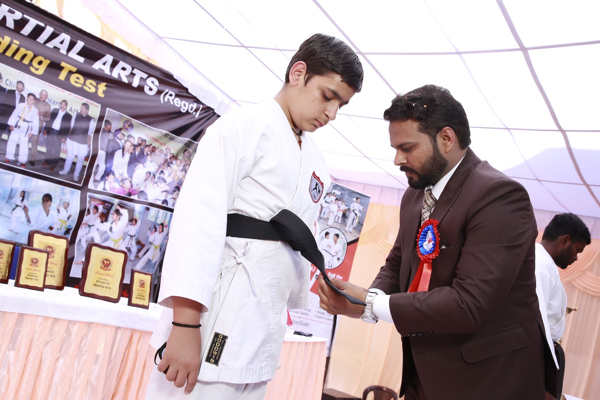 Shotokan Karate Belt Grading Test and Camp at Gyandeep School Sector 20-C, Chandigarh 13-03-2022.